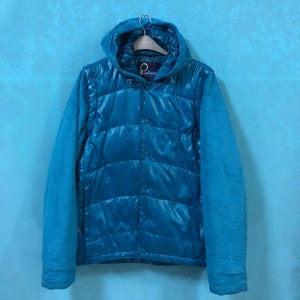 VTG PENFIELD feather go fluffy puffer down jackets detachble sleeve hoodies large #285