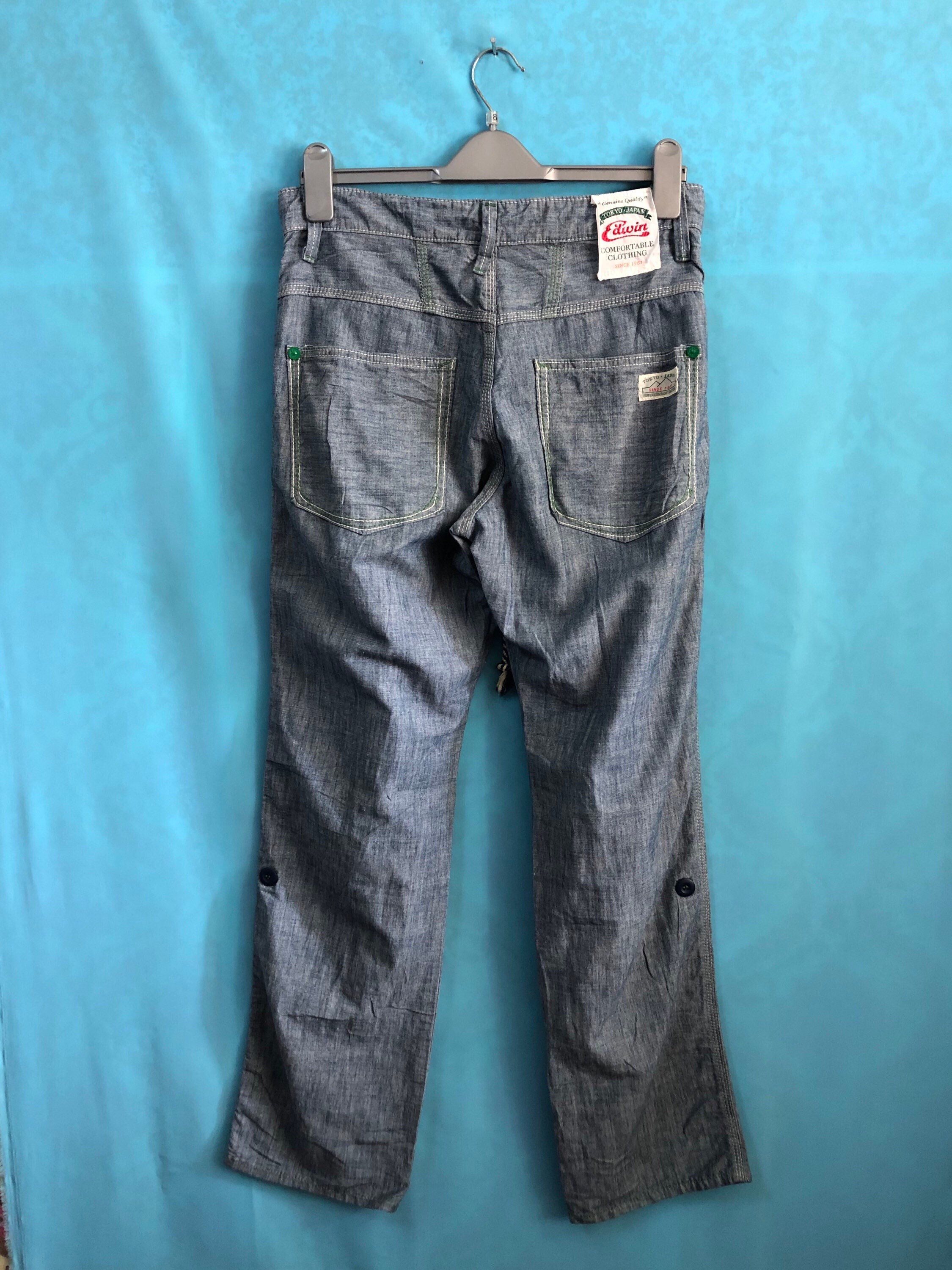 SALE!!VTG Edwin Tokyo Chambray Jeans Workwear Relaxed Fit