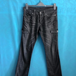 SALE!!VTG boycott japanese designer pockets jeans black size 31 #1212
