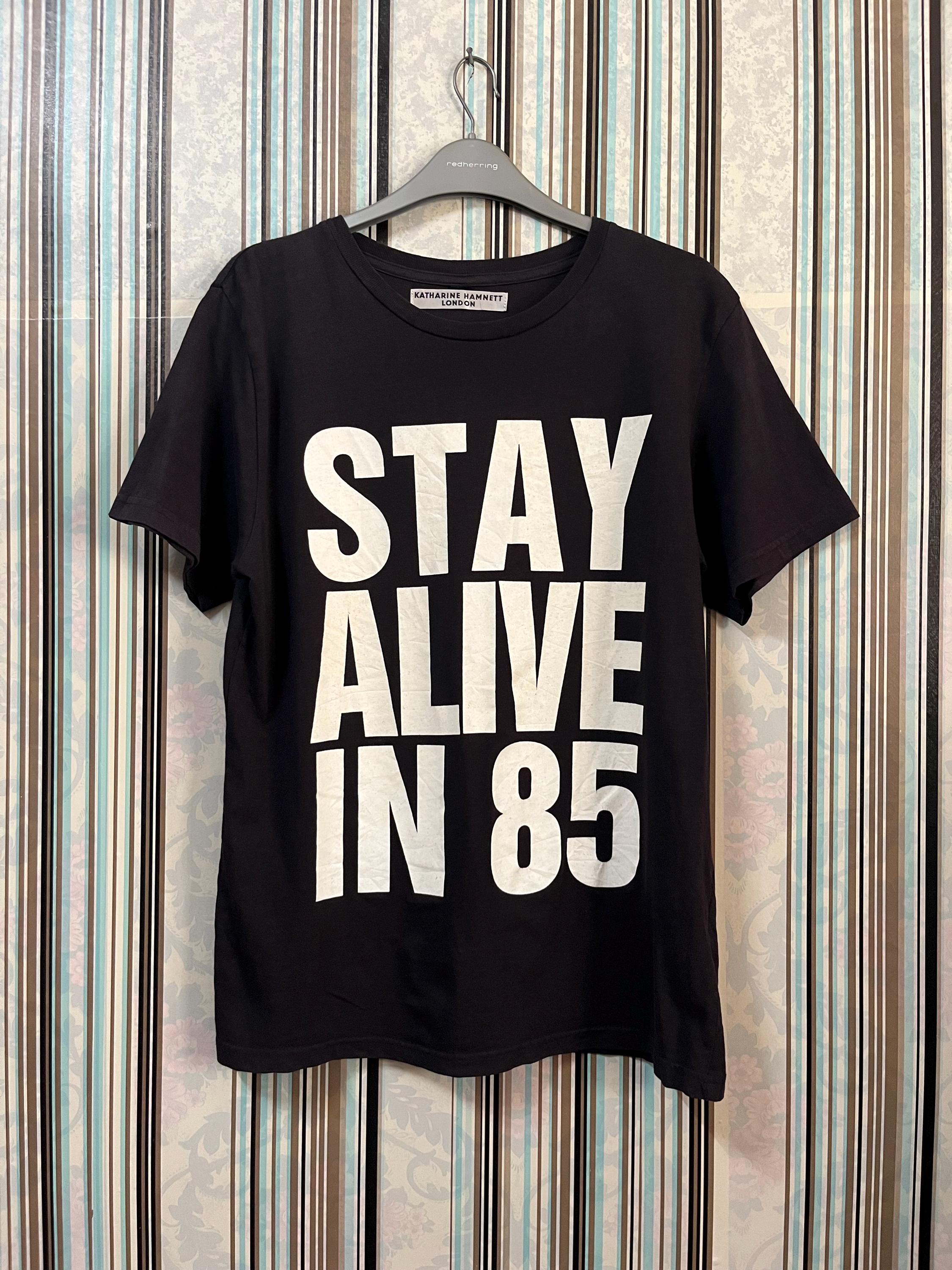 Vintage 1990s Katharine Hamnett London Organic Slogan Stay Alive