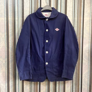 RARE!!VTG Marque Deposee Danton France Chore Jackets Shawl Collar