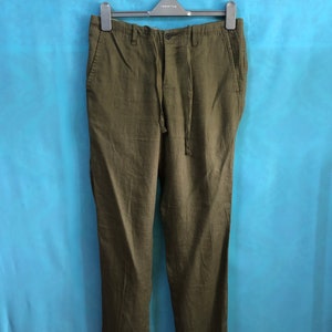 RARE!!VTG tomorrowland belgian linen trousers tacca inc made in japan small #1947