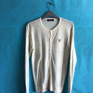 RARE!!VTG ne-net ne net issey miyake cardigan cat pow medium #1425