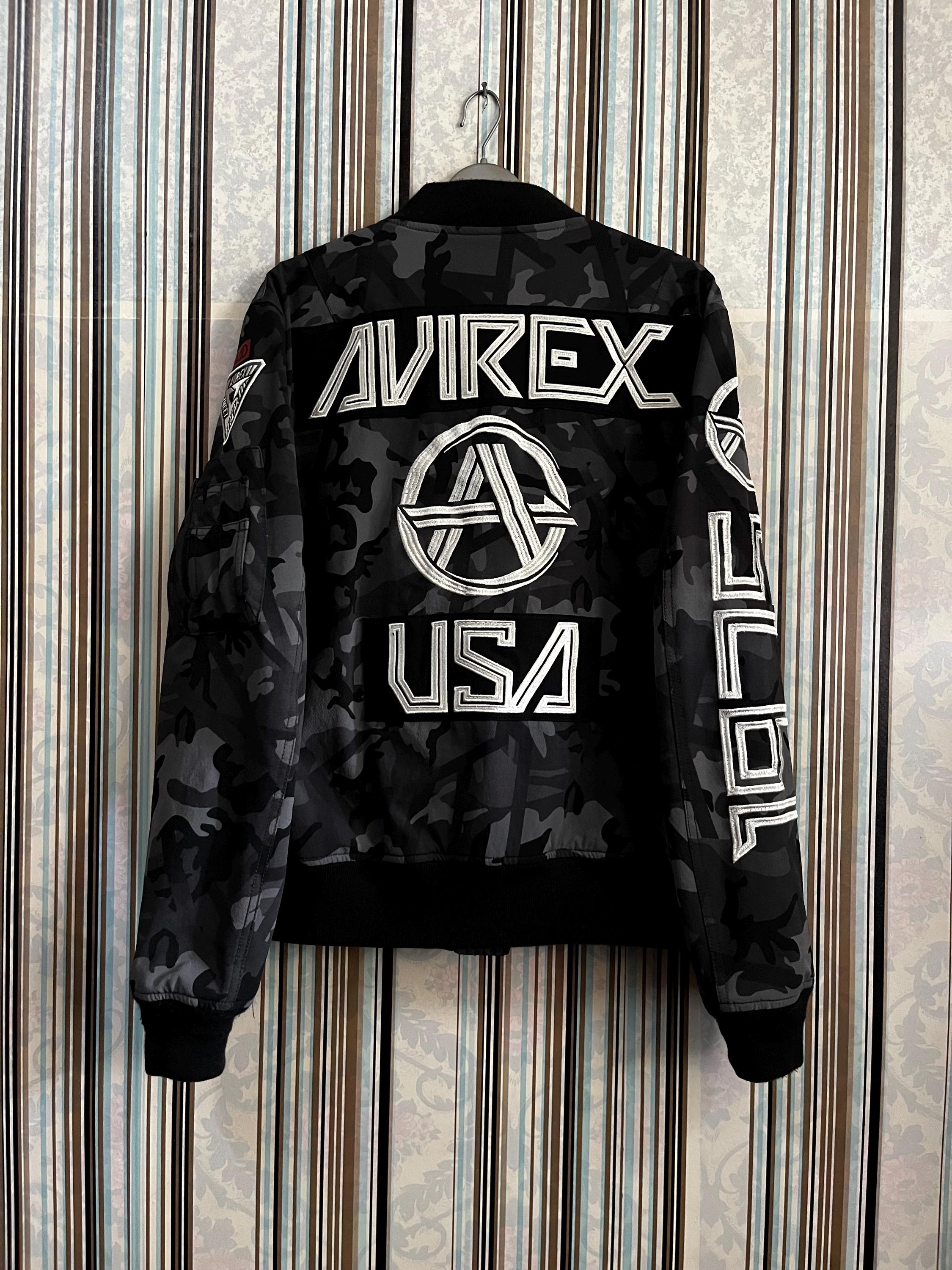 2000s AVIREX Usa Avirex Street Gear Road Camouflage Bomber Ma-1