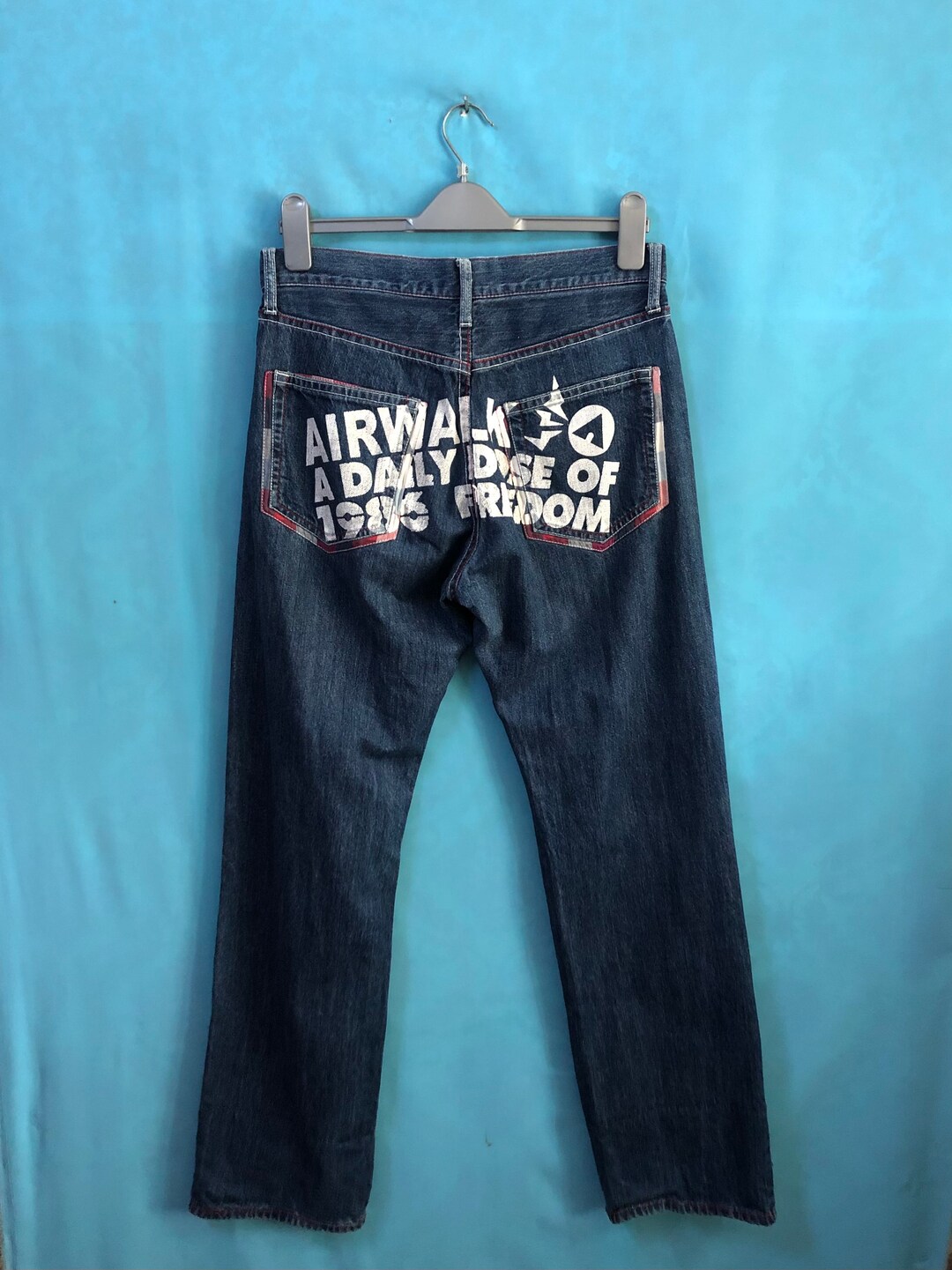 Buy RARE!!VTG Airwalk 1986 Jeans Tartan Relaxed Fit Size M #B4 Online in  India