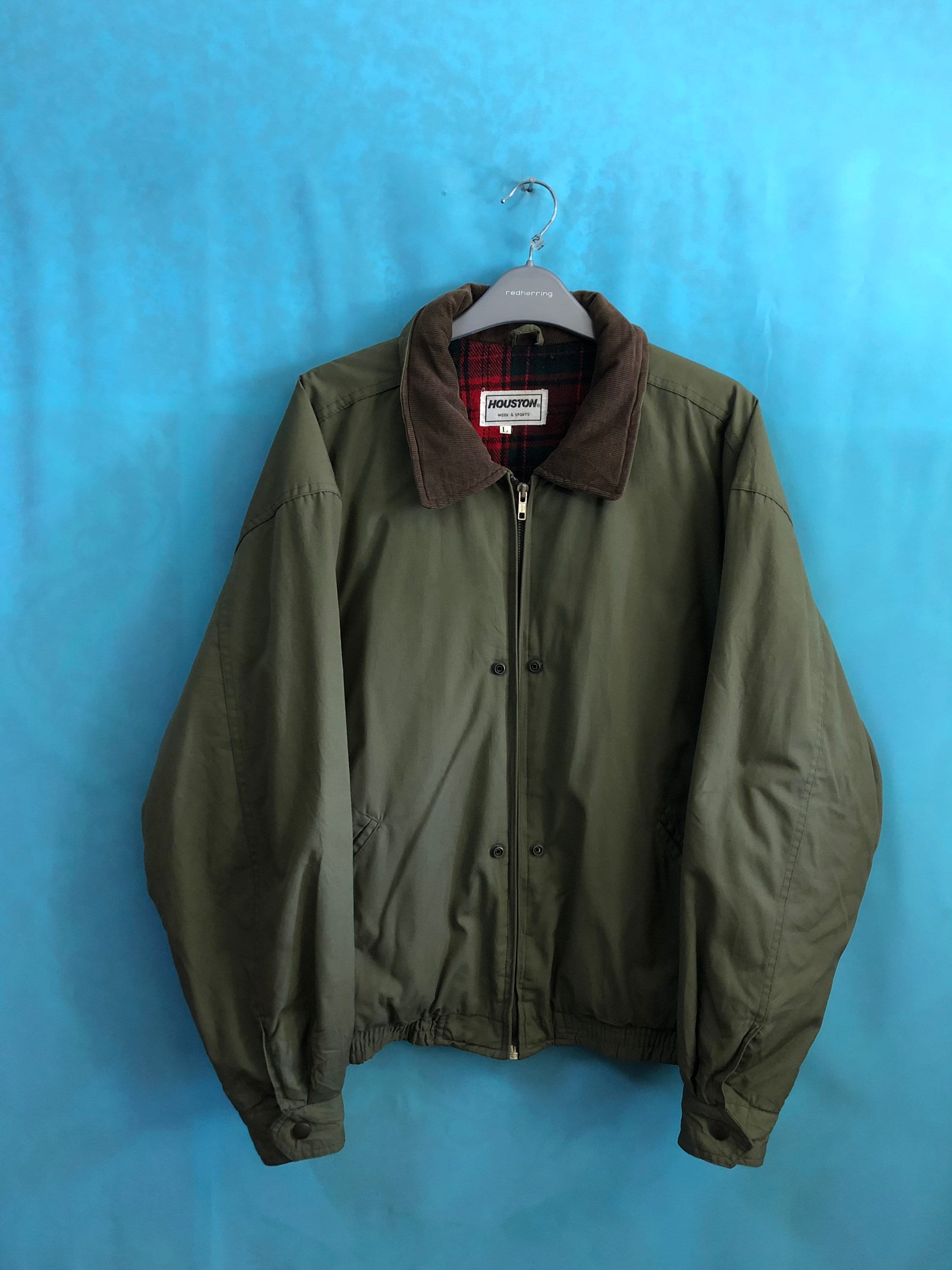 RARE!!VTG Houston Work and Sports Jacket Harrington Corduroy