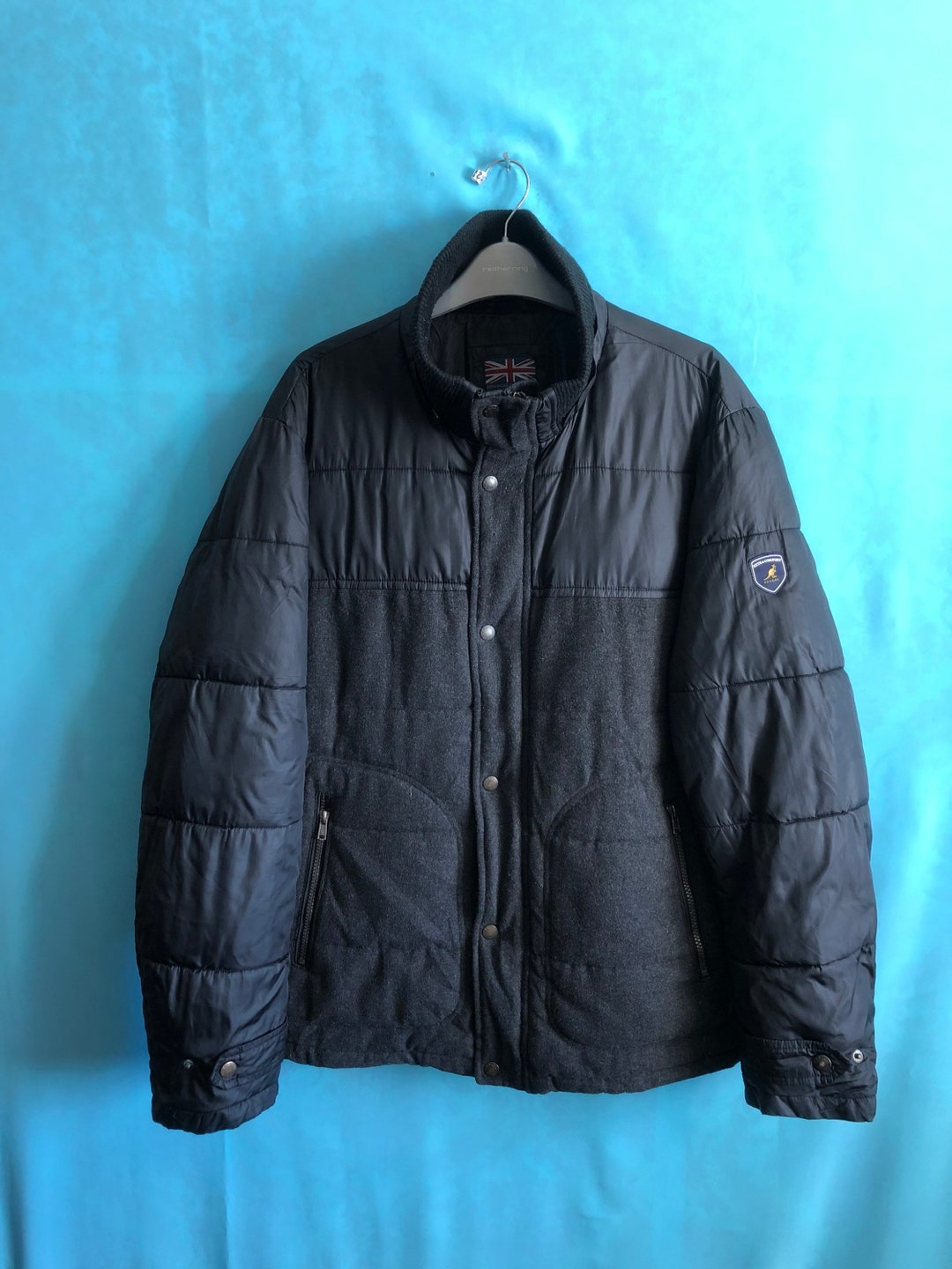 raughlow cocoon tweed jaket(navy)