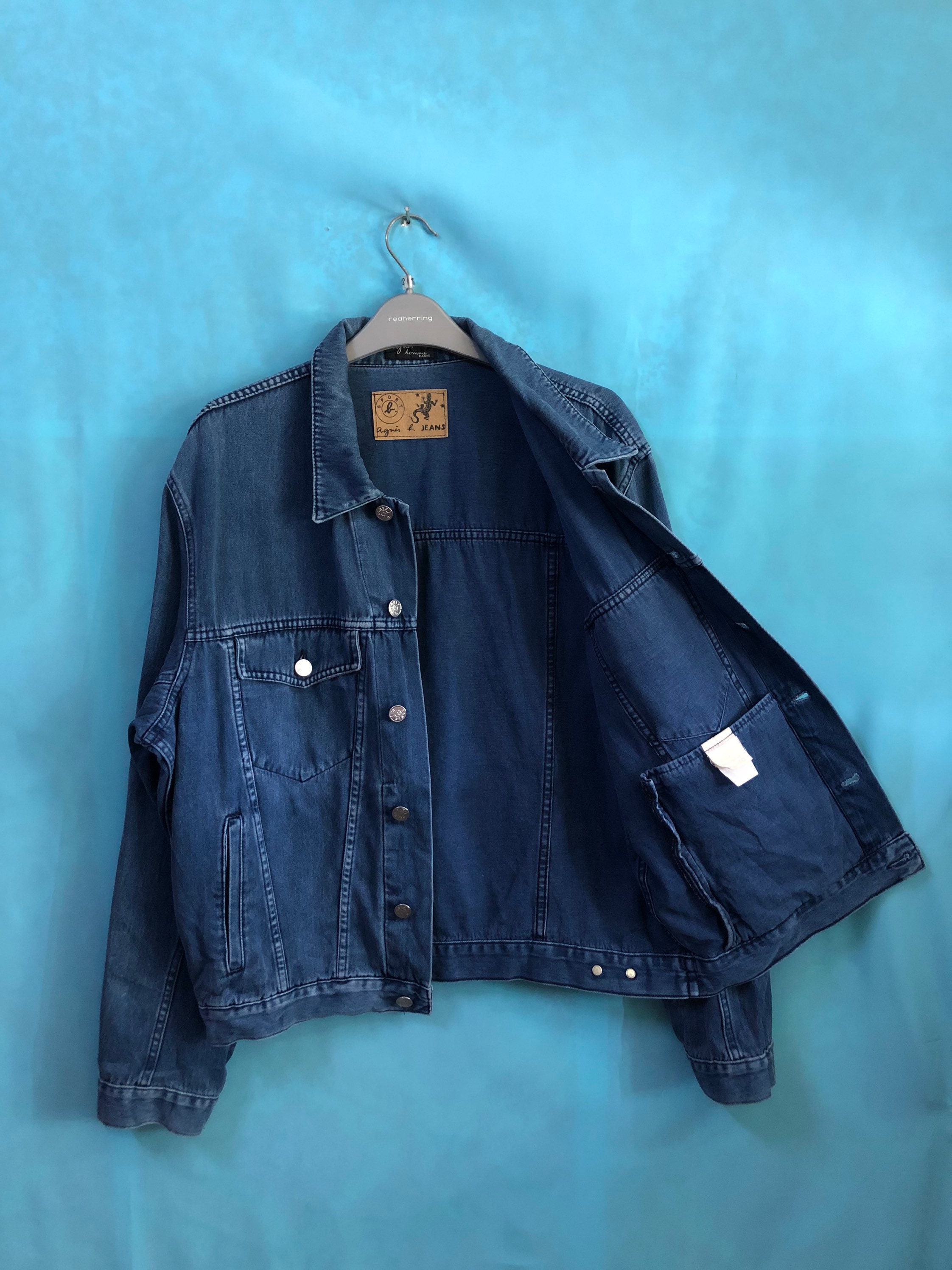 RARE!!VTG Agnes B Sport Homme Paris Geckos Trucker Denim
