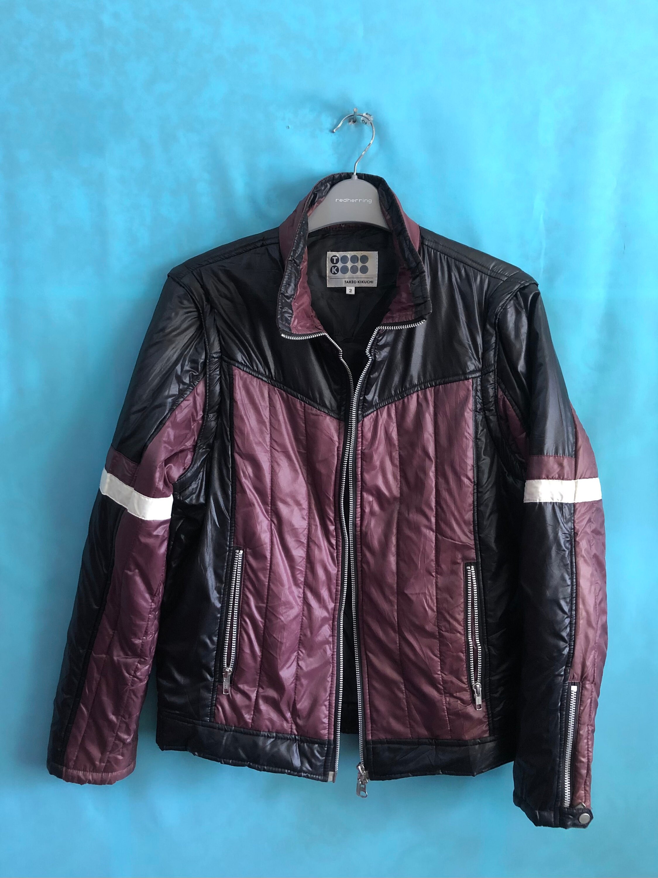 ジャケット・アウター TAKEO KIKUCHI double zip leather jacket Takeo Kikuchi Double-Breasted Leather Jacket - J-31 Style