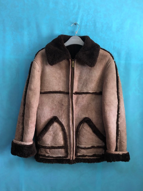 MEGARARE!!VTG Matterhorn Napa California Shearling Jacket Two Tone