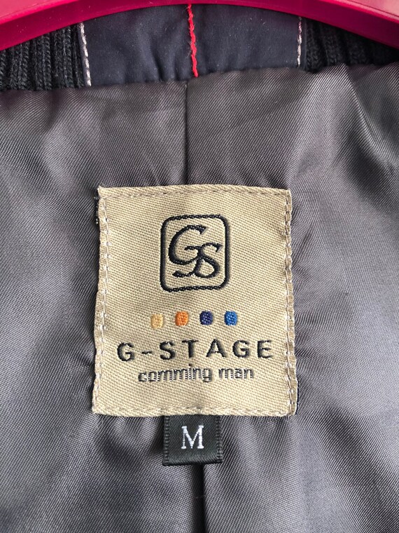 SALE!!VTG g- stage comming man jacket tactical bomber navy zipper medium #1394 View 6