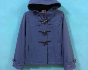 VTG earth music & ecology wool duffle jacket coats hoodies purple classic style medium #217