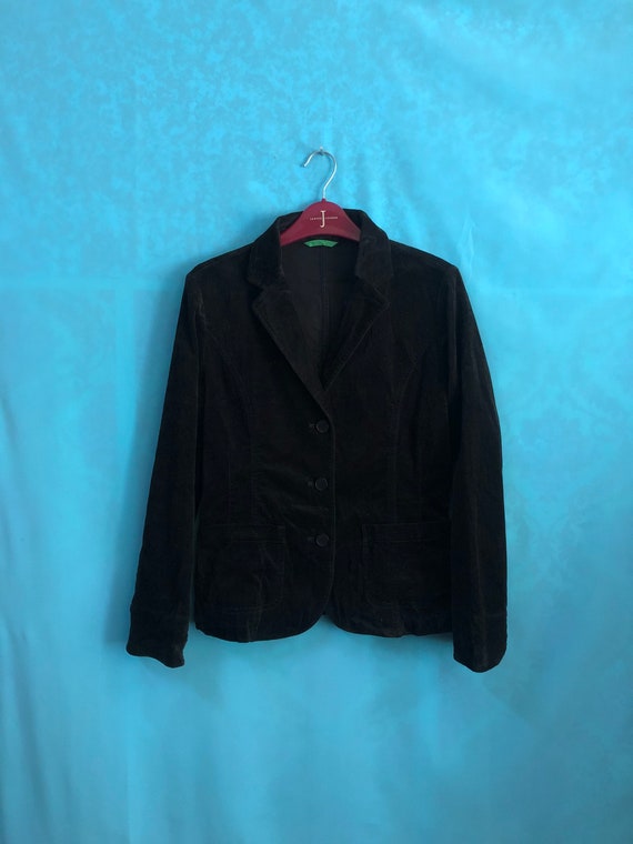 VTG LACOSTE chemise lacoste black blazer medium #4