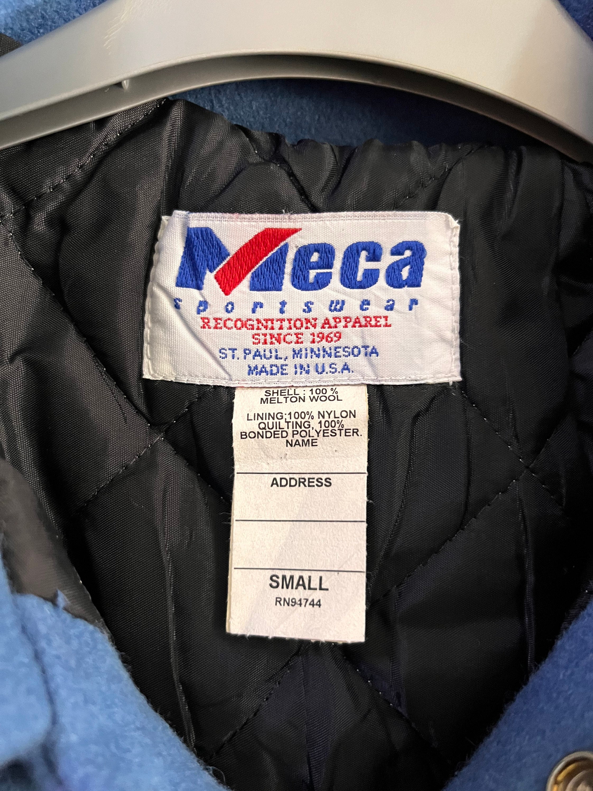 RARE!!VTG 80s Meca Sportswear Varsity Letterman Made in Usa RARE!!VTG 80s Meca Sportswear Varsity Letterman Made in Usa