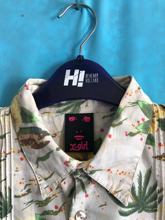 SALE!!VTG X-girl X Girl Shirt Hawaiian Style Aloha