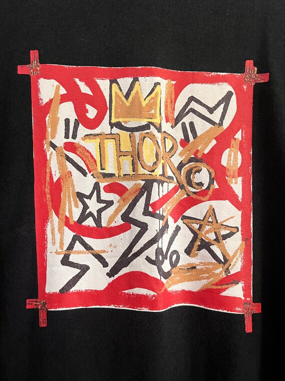 【在庫処分】 Michel Jean RARE!!VTG Basquiat Edition Unseen Artwork Thor 版画