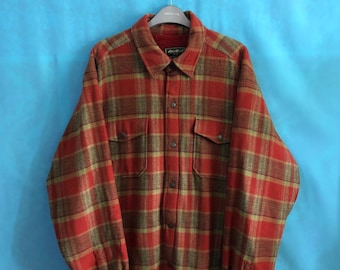 PROMOÇÃO!! Jaqueta vintage Eddie Bauer xadrez Shadow, forro interno de fleece, tamanho grande, modelo #1882