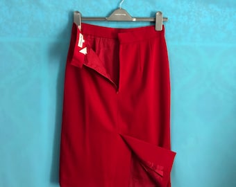 VTG CHRISTIAN DIOR lady red  mini  skirts large #628