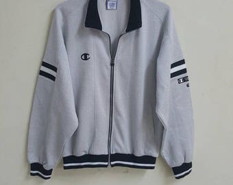 Champion ホワイト ボタン付きジャケット made in USA 90s 90s USA製 Championチャンピオン ウイングフット ナイロン