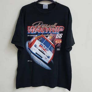 FINAL DROP !! vtg NASCAR route 66 darrell waltrip t shirt large  #378