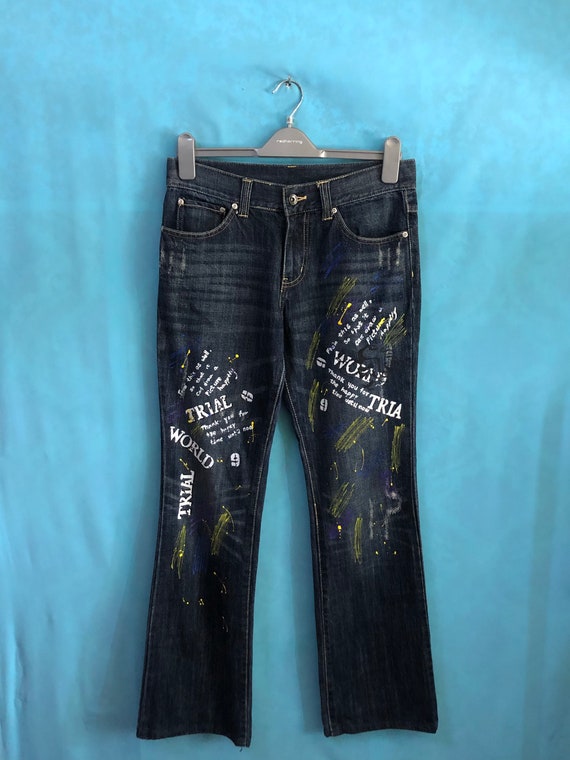 RARE!!VTG Semantic Design Trial World Painter Jeans but Coots