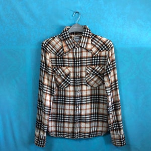 SALE!! VTG LEE polar bears hd lee company western flannel lumber shirt snap button double pockets medium #857