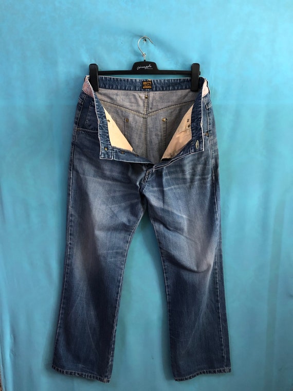 SALE!!VTG mad hectic washed designer jeans button… - image 3