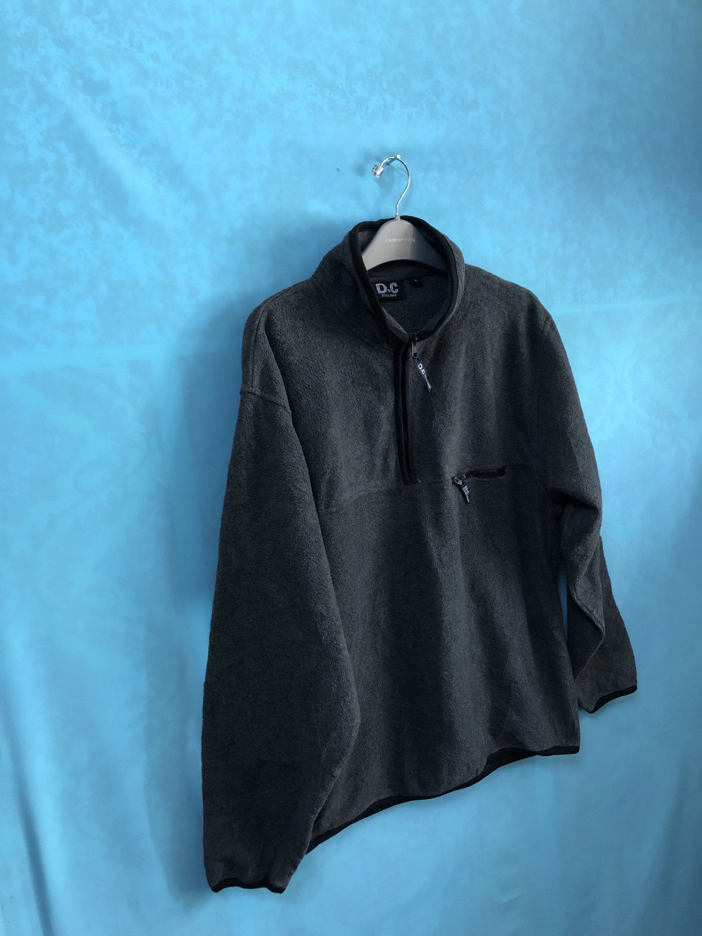 SPECIAL ITEM* USA VINTAGE DOG DESIGN FLEECE HALF ZIP JACKET