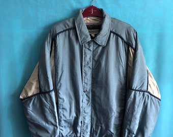 SALE!!VTG bugatti technical innovation jacket motorsports two tone large #1389