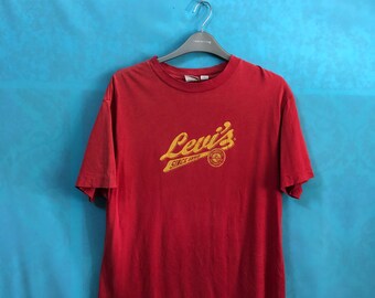T-shirt Vintage LEVI'S – Jeux Olympiques USA 1980 – Ringer – Taille L