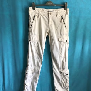 SALE!!VTG ralph lauren sport trousers zipper tactical designer navy military zip conmar size 2 #1242