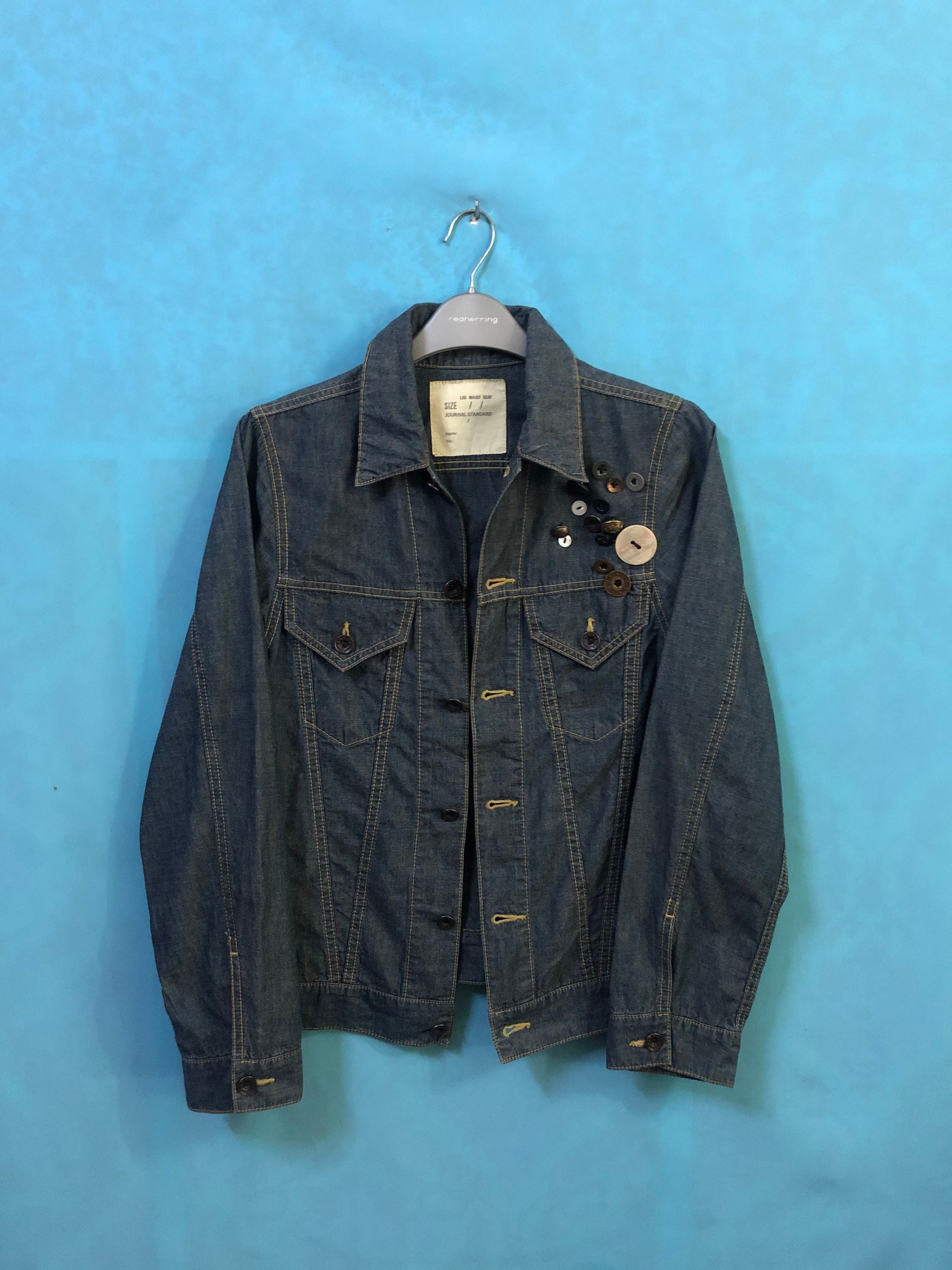 SALE!!VTG Journal Standard Trucker Denim Jacket Us Army Navy