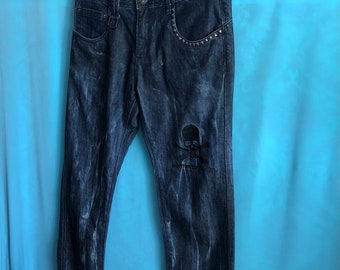 MEGARARE!!VTG Roen X Semantic Design Stud Acid Wash Stone