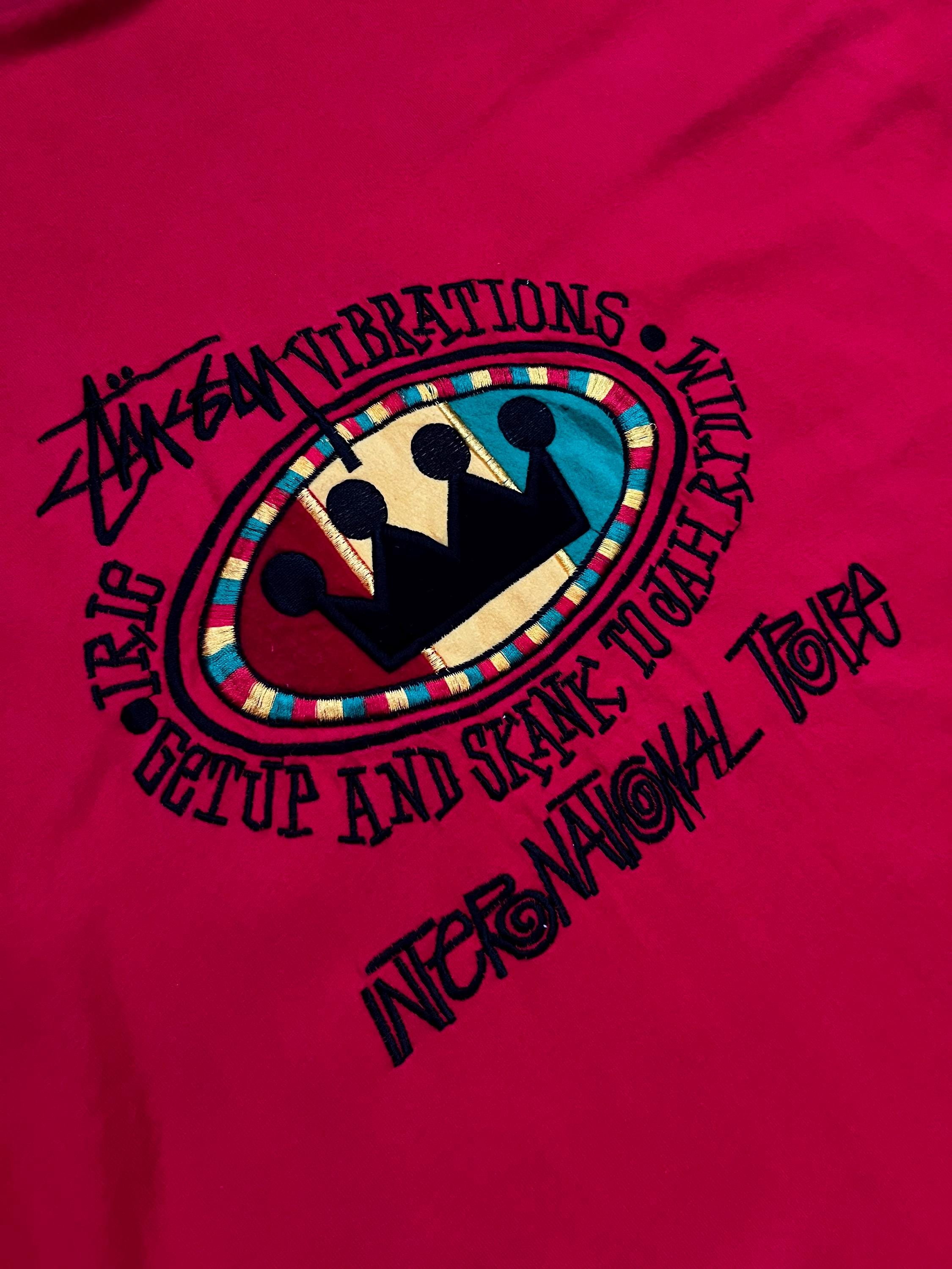 1990s STUSSY World International Tribe Color Blocks Irie Jah Rydim