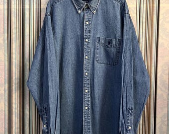 Vintage Polo Country Ralph Lauren Jeans Shirt Xlarge 90s Polo Pony
