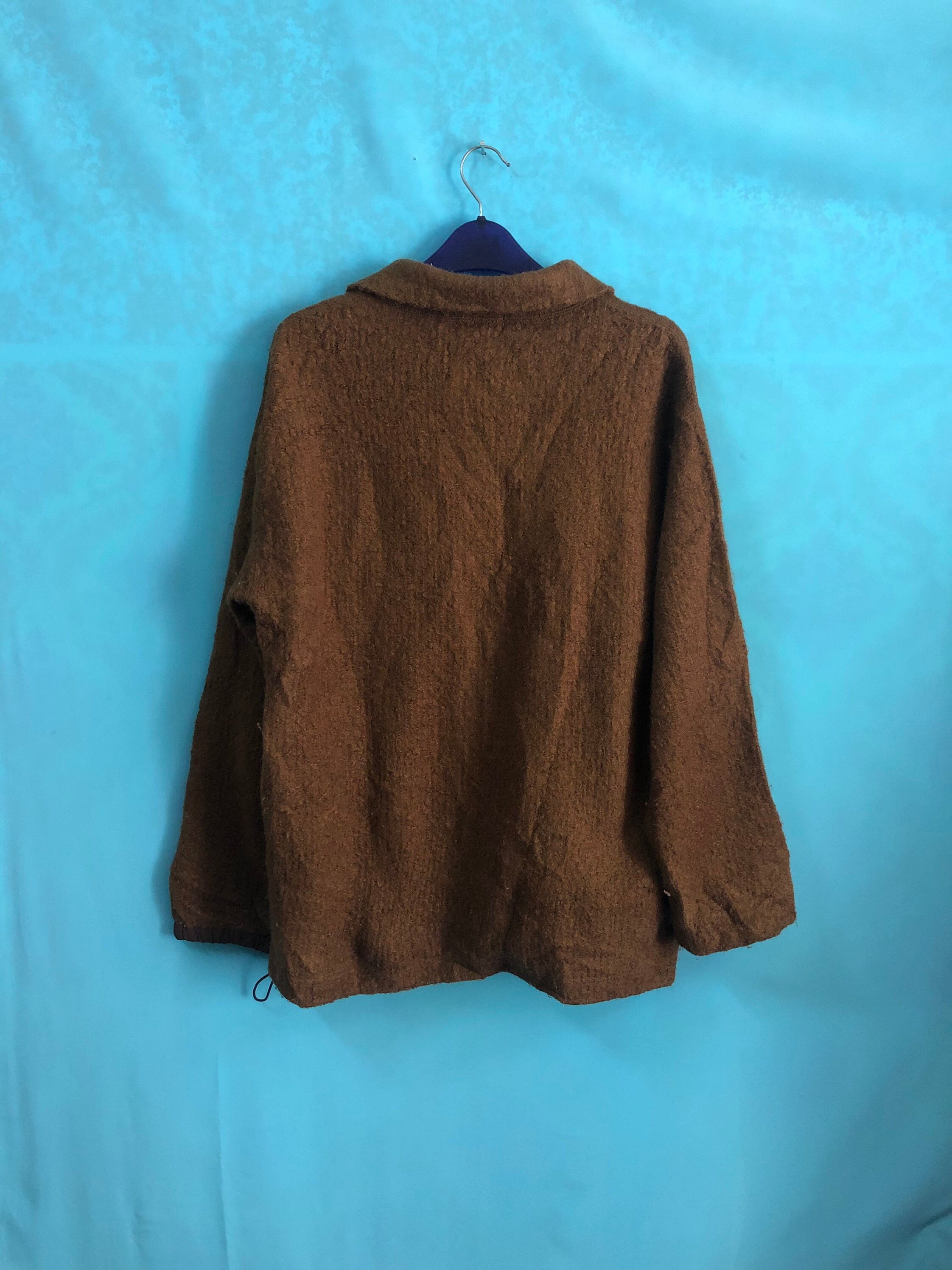 VTG UNITED ARROWS Jackets Zipper Down Wool Coats Brown