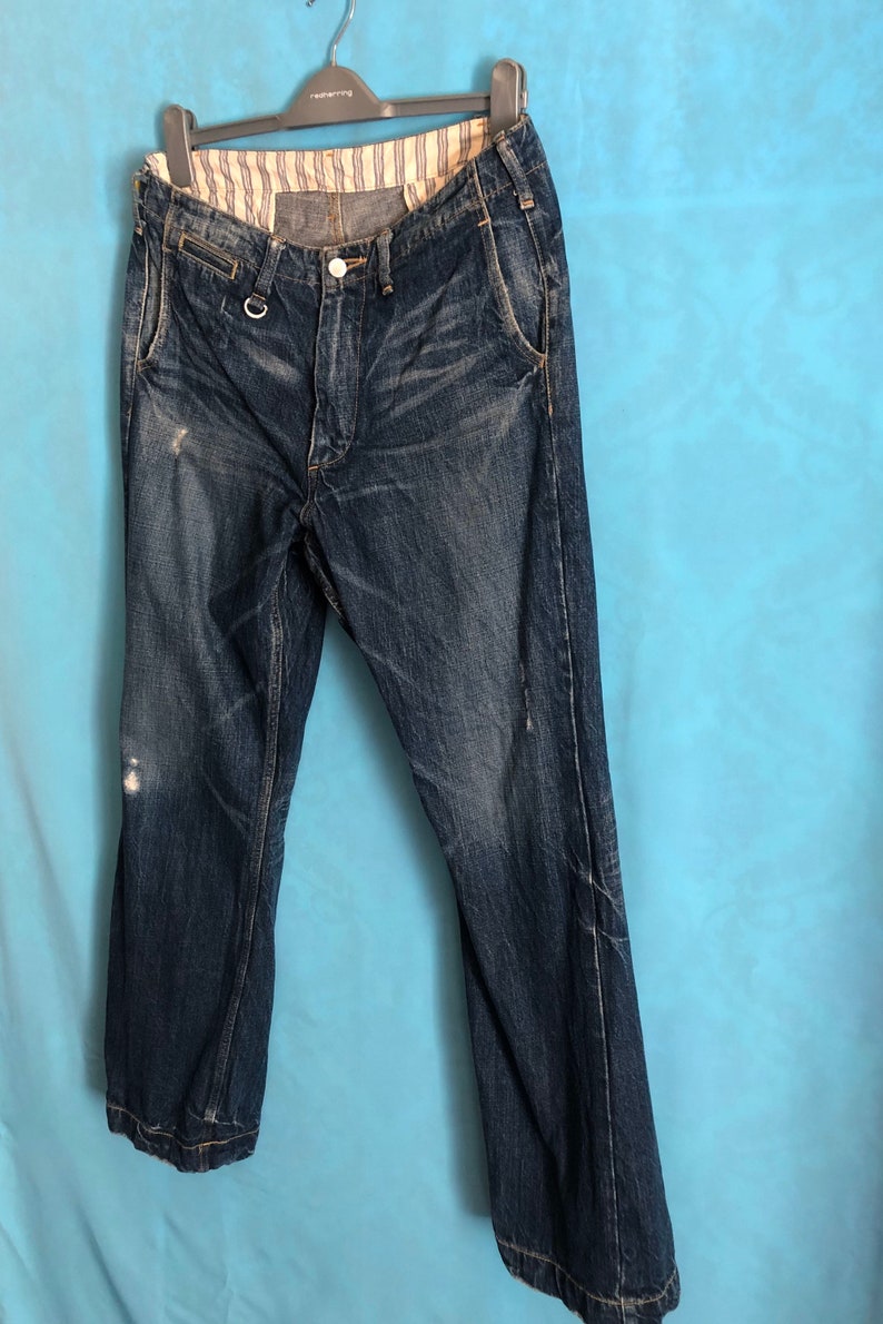 VTG SOPHNET denim distress workwear jeans made in japan size 34 #185