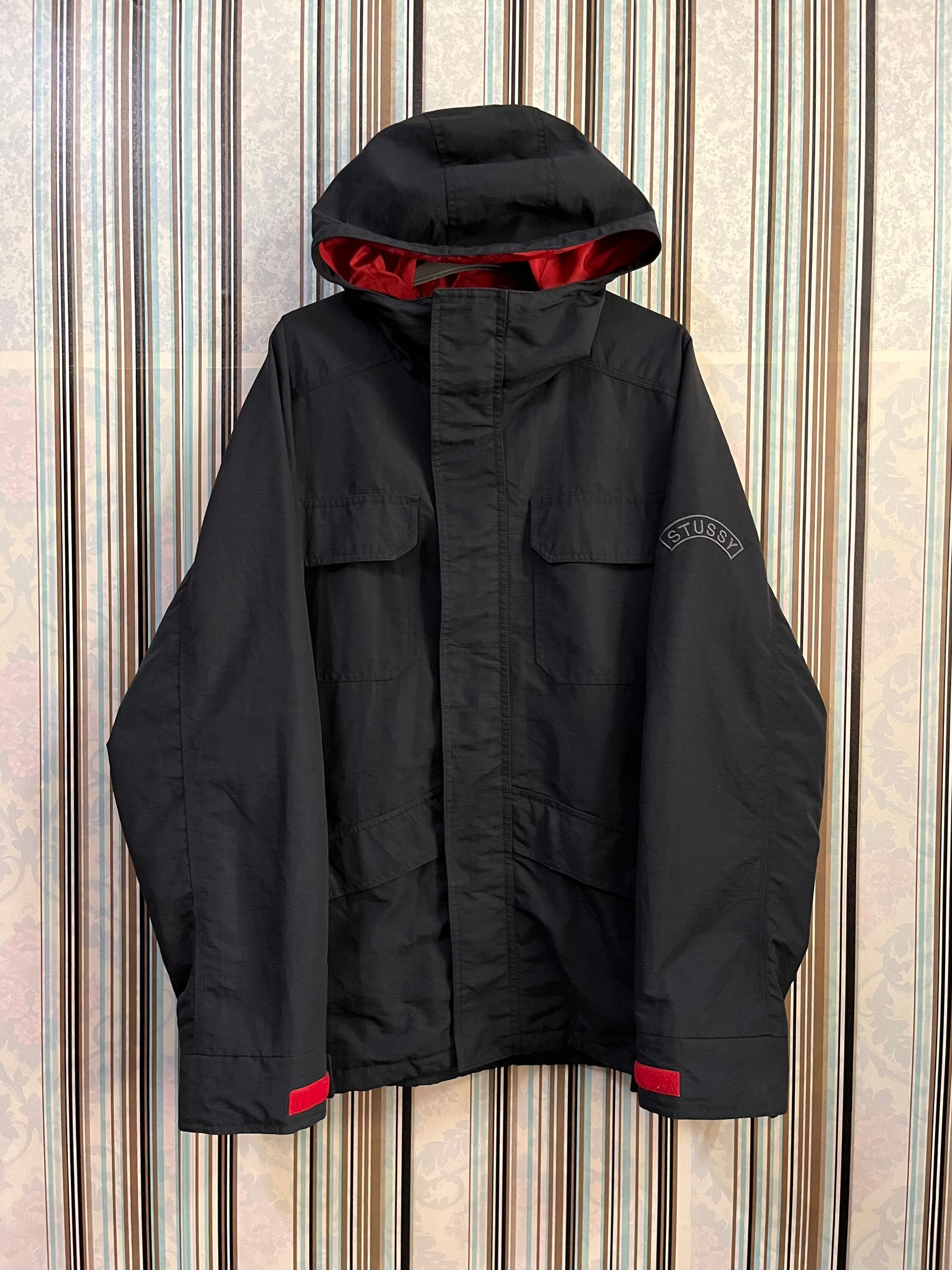 90s〜00s Stussy S.A.I. Squadron anorak jk RARE!!VTG Stussy Squadron Jackets Hoodies Windbreaker Two Tone