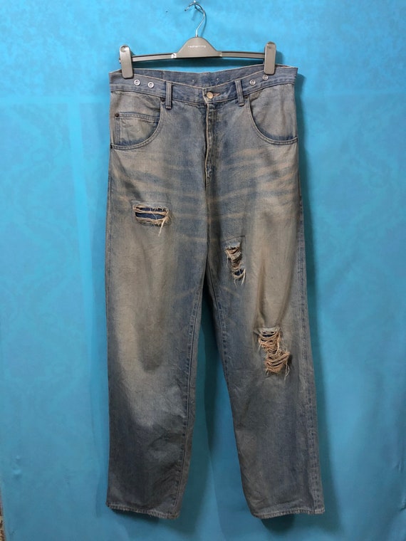 RARE!! VTG mackdaddy selvedge jeans distress patc… - image 2