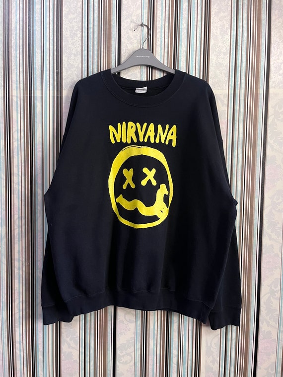 RARE!!VTG Nirvana Kurt Cobain Smile Sweatshirt Mint Extra Large