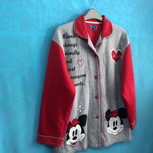 Achtung! VTG Disney Minnie Maus Pajamas Schlafanzug Stickerei medium #1031