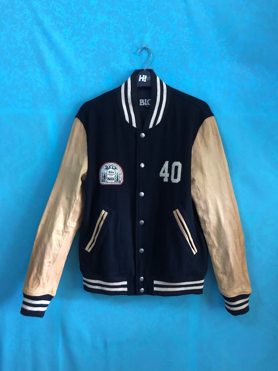 ジャケット・アウター rare Vintage Varsity Jacket Oversized MEGARARE!!VTG Bigi Mens Bigi Legendary Designer Anniversary