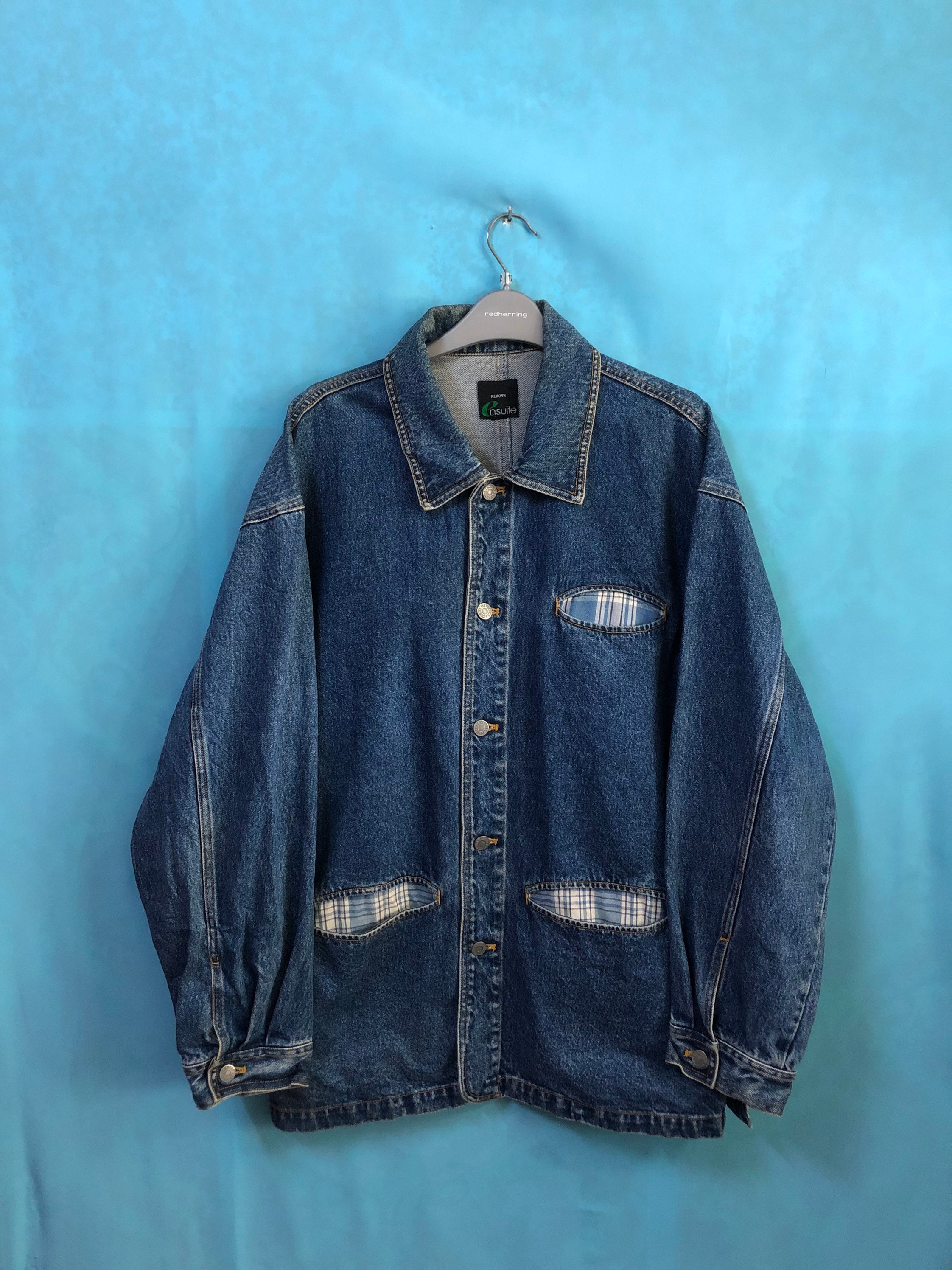 RARE!!VTG Renown Ensuite Workwear Denim Jackets Coats Tartan