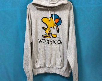 VTG WOODSTOCK SNOOPY pinda's hoodies 50/50 gemaakt in de VS groot #252