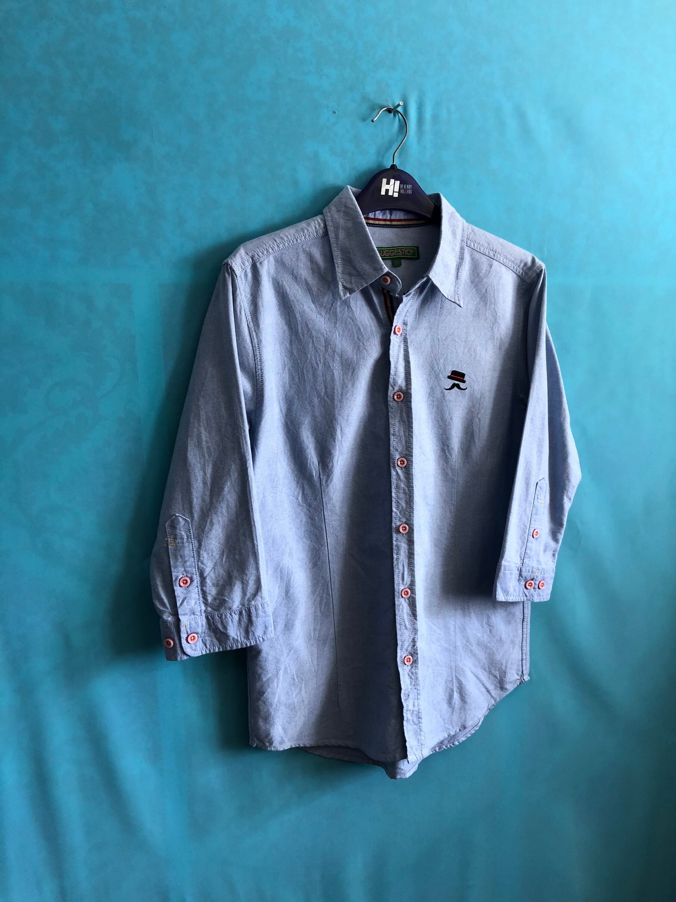 RARE!!VTG Suggestion Three Quarter Shirt Japanese Designer RARE!!VTG Suggestion Three Quarter Shirt Japanese Designer