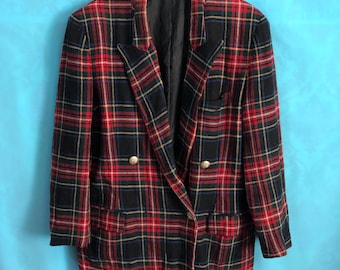VTG japanese designer tartan checkered jackets coat blazer punk rockers glam  #29
