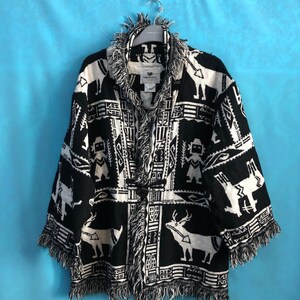 MEGARARE!!VTG vivayou anuit eskimo summer alaska native knitwear medium #1206
