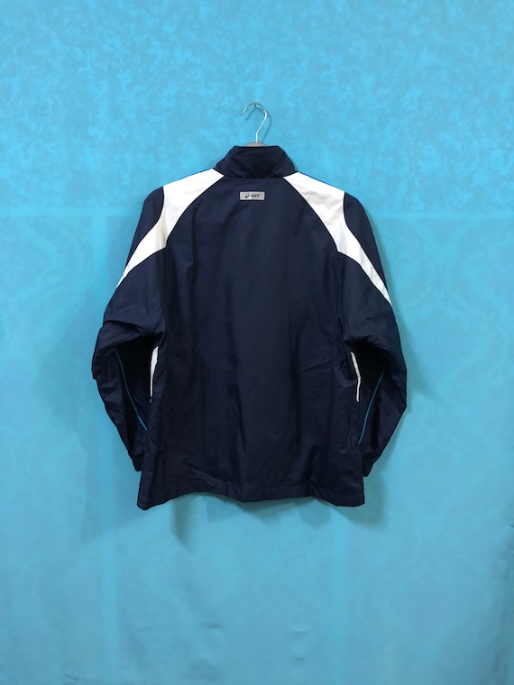 VTG ASICS windbreaker jackets navy blue medium #4… - image 2