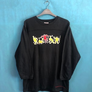RARE!!VTG keith haring dancing figures pop shop large #A5
