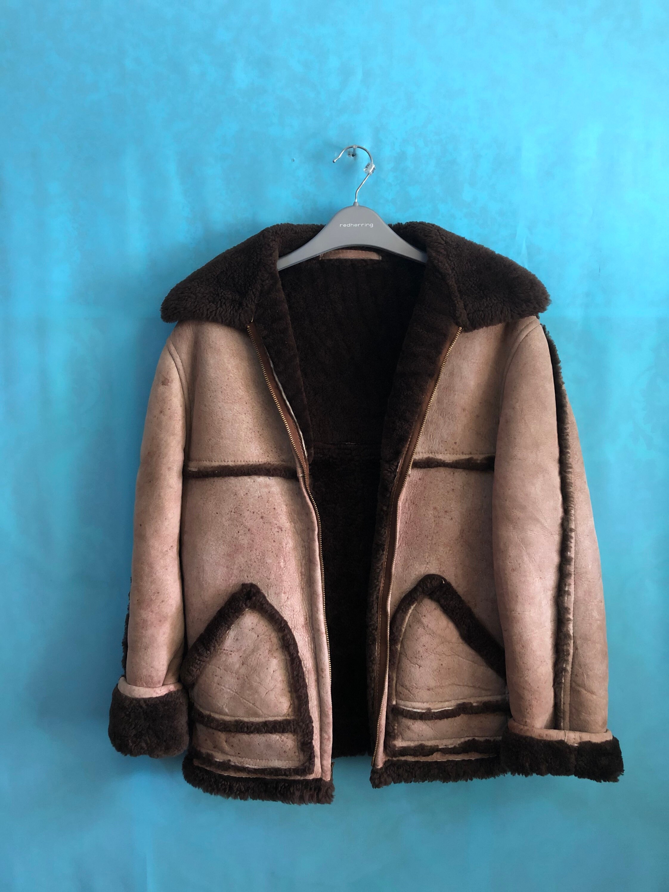 MEGARARE!!VTG Matterhorn Napa California Shearling Jacket Two Tone 